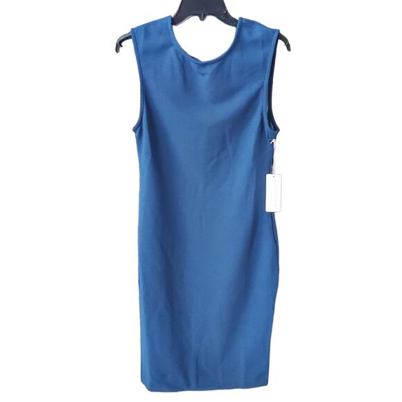 Elizabeth Crosby Dresses & Skirts - Elizabeth Crosby Megan Low V Back Sleeveless Teal Sheath Dress Size M NWT